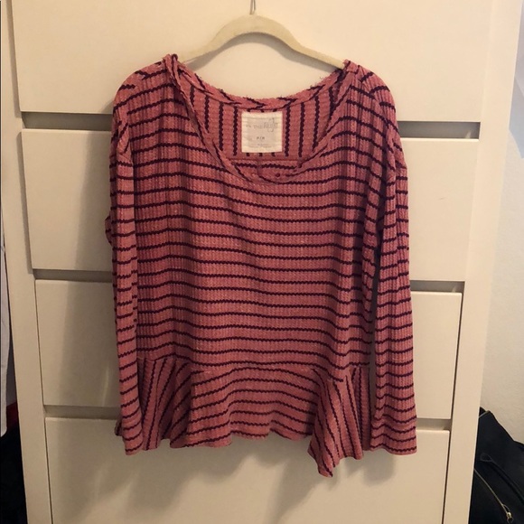 Free People Tops - FP peplum striped top